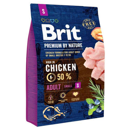 Hrana uscata pentru caini Brit Premium Adult S Pui 1kg