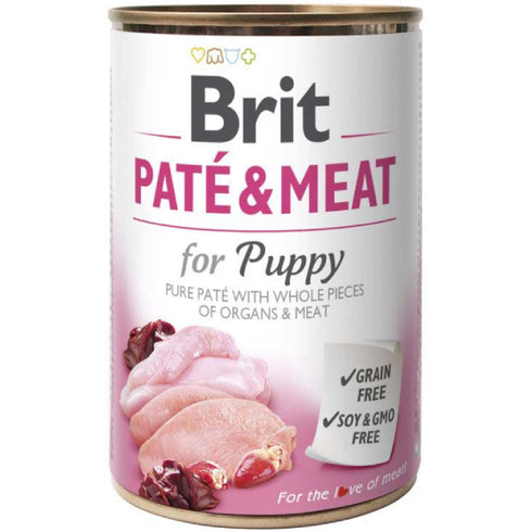 Hrana umeda pentru caini Brit Pate & Meat Puppy 400g