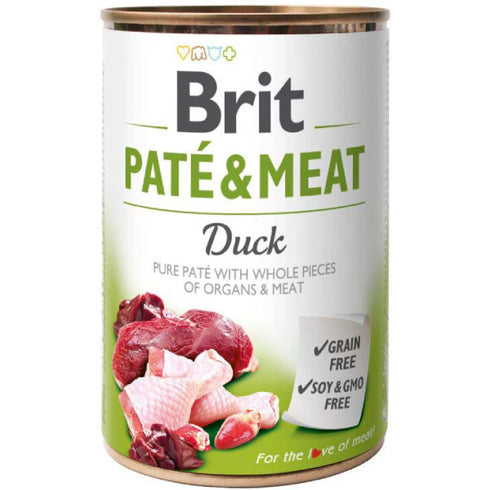 Hrana umeda pentru caini Brit Pate & Meat Rata 400g