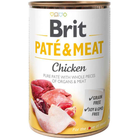 Hrana umeda pentru caini Brit Pate & Meat Pui 400g