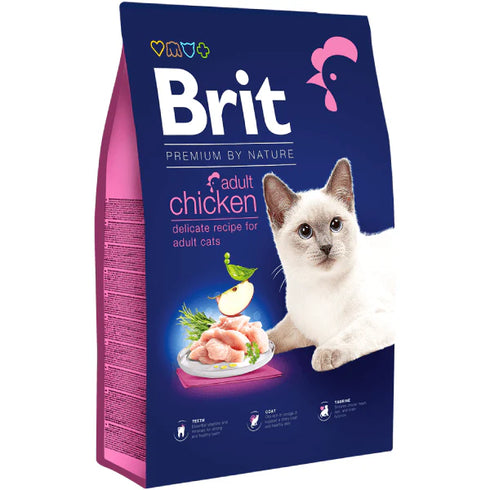 Hrana uscata pentru pisici Brit Premium Cat Adult cu Pui 300g