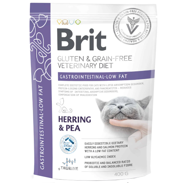 Hrana uscata pentru pisici Brit Grain Free VD Gastrointestinal Low Fat 400g - Animax