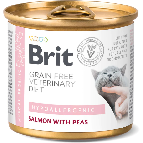 Hrana umeda pentru pisici Brit Grain Free VD Hypoallergenic Reducerea intolerantei la hrana 200g - Animax