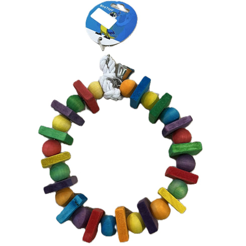 Jucarie pentru pasari mici LBW-109 Leagan lemn si sfoara 30X24cm