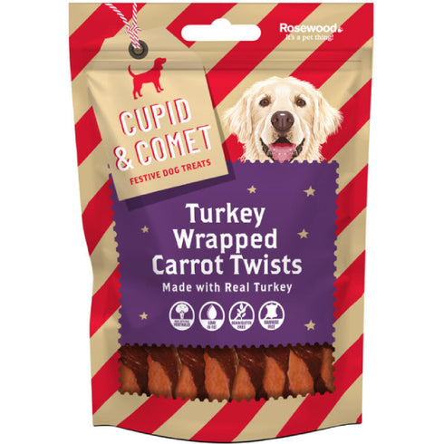 Recompense pentru caini Rosewood Curcan&Morcov 100g