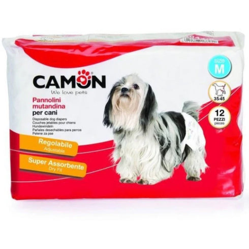 Scutece pentru caini Camon M 35-45cm 12buc/set