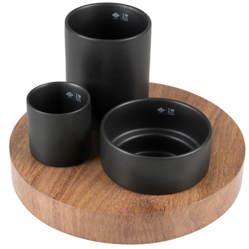 Hranitor lent pentru pisici Happy Iggy Black 27x27x19 cm