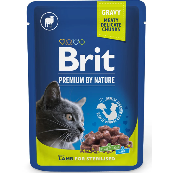 Hrana umeda pentru pisici Brit Premium Sterilised Miel 100g