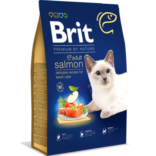 Hrana uscata pentru pisici Brit Premium Adult Somon 8kg