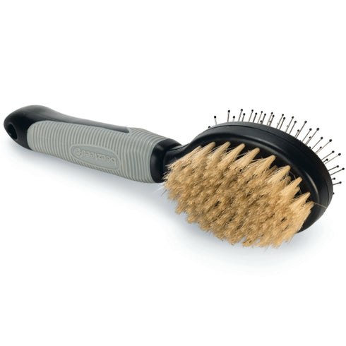 Perie dubla ovala pentru caini si pisici Beeztees S 21X6X6cm