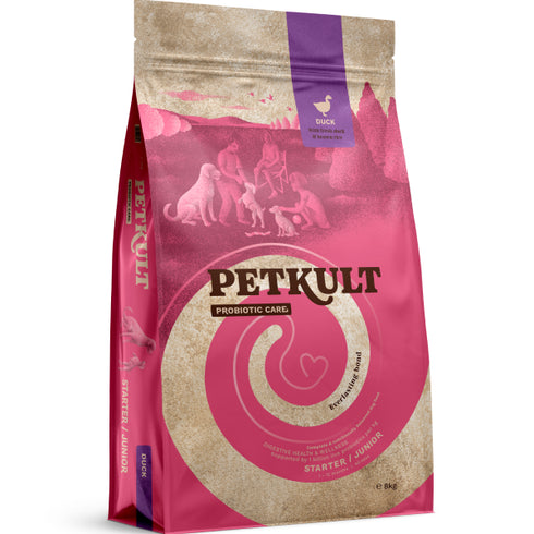 Hrana uscata pentru caini Petkult Probiotics Starter&Junior 8kg