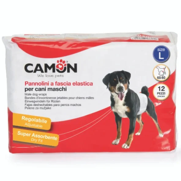 Scutece pentru caini Camon 60/80cm 12buc/set