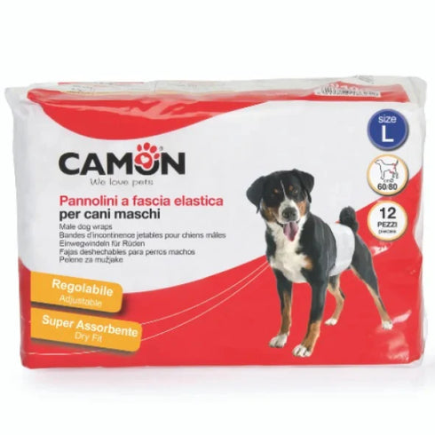 Scutece pentru caini Camon 60/80cm 12buc/set