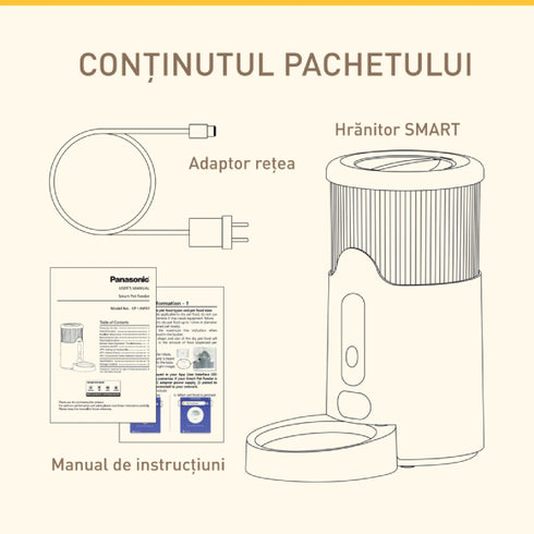 Hranitor automat smart Panasonic WiFi 2.8L