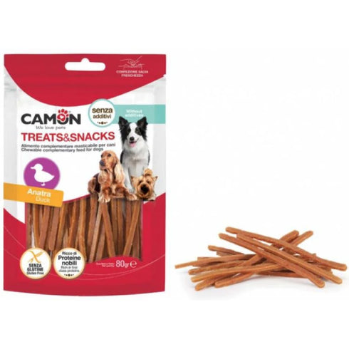 Recompense pentru caini Camon Sticks Rata 80g