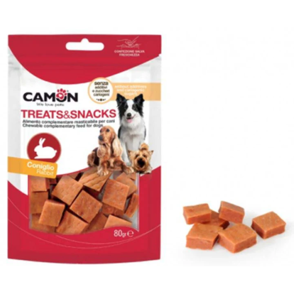 Recompense pentru caini Camon Big Bites Iepure 80g