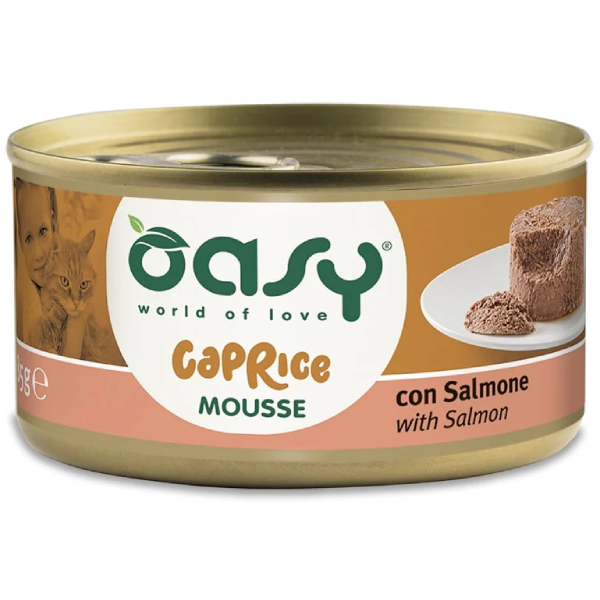 Hrana umeda pentru pisici Oasy Caprice Mousse Somon 85g