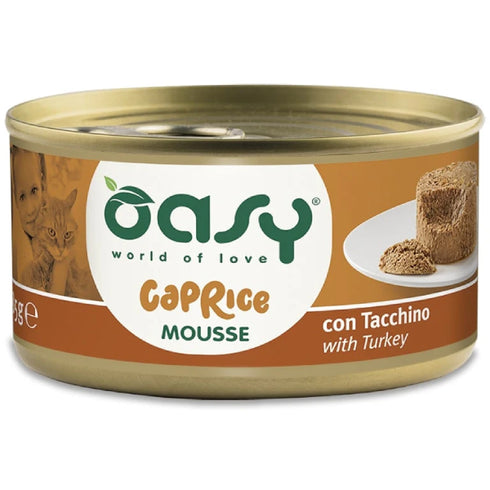 Hrana umeda pentru pisici Oasy Caprice Mousse Curcan 85g