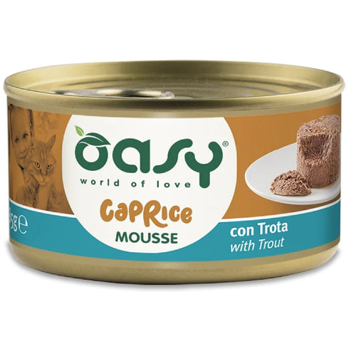 Hrana umeda pentru pisici Oasy Caprice Mousse Pastrav 85g