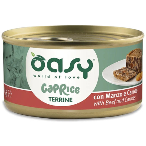 Hrana umeda pentru pisici Oasy Caprice Terrine Vita si morcovi 85g