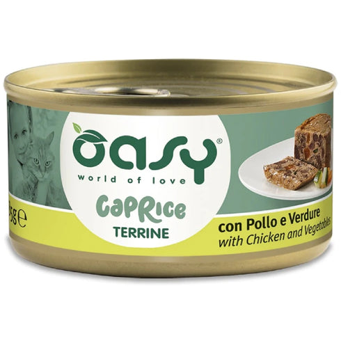 Hrana umeda pentru pisici Oasy Caprice Terrine Pui si legume 85g