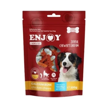 Recompense pentru caini Enjoy Carnivore Bone Chicken Chews 300g