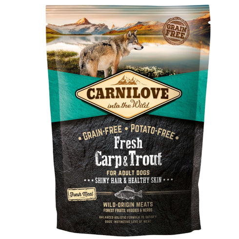 Hrana uscata pentru caini Carnilove Dog Hair&Skin Crap si Pastrav 1.5kg