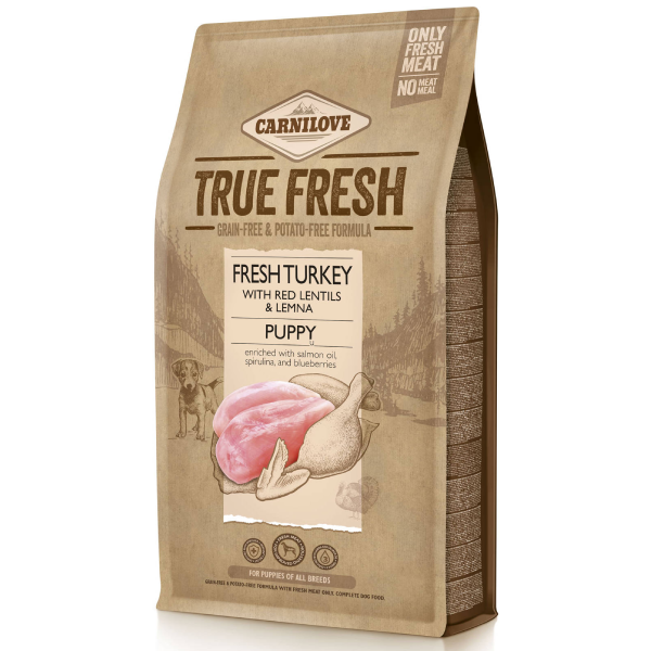 Hrana uscata pentru caini Carnilove Dog Puppy True Fresh Curcan 1.4kg