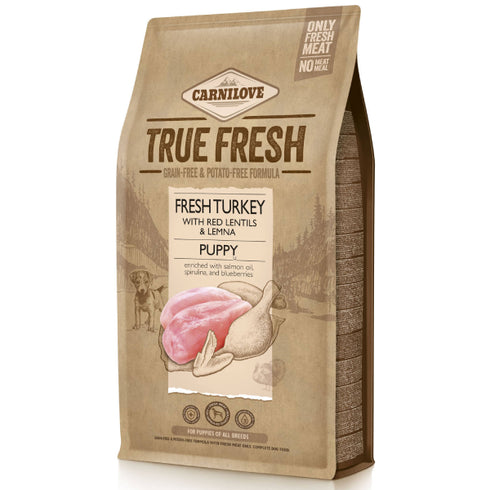 Hrana uscata pentru caini Carnilove Dog Puppy True Fresh Curcan 1.4kg