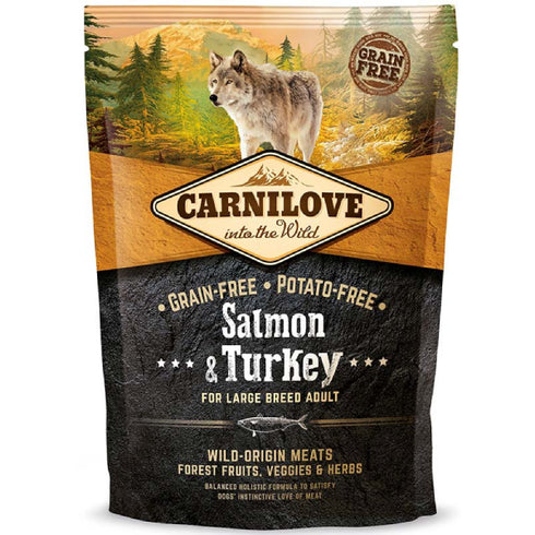 Hrana uscata pentru caini Carnilove Dog Large Somon si Curcan 1.5kg