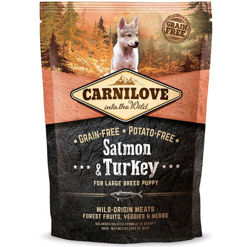 Hrana uscata pentru caini Carnilove Dog Puppy Large Somon si Curcan 1.5kg