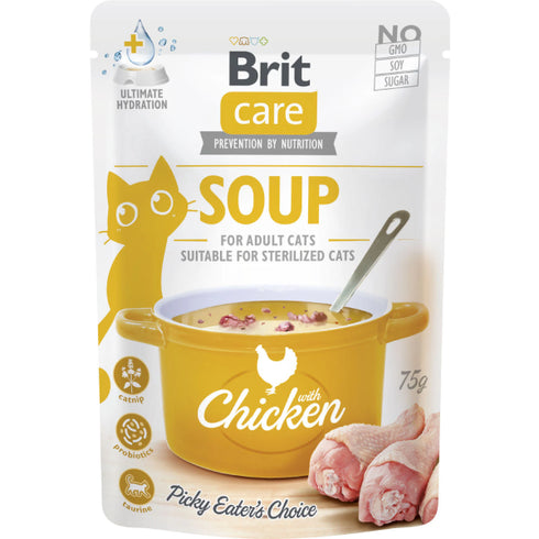 Hrana umeda pentru pisici Brit Care Soup Pui 75g