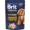 Hrana umeda pentru caini Brit Premium Fileuri de pui si mazare in sos 85g