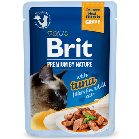 Hrana umeda pentru pisici Brit Premium Delicate Fileuri de ton in sos 85g