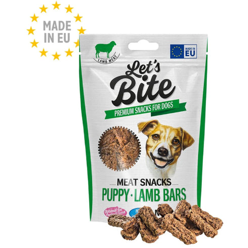 Recompense pentru caini Let's Bite Meat Snacks Puppy Miel 80g