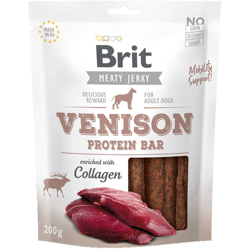 Recompense pentru caini Brit Jerky Baton proteic cu vanat 200g