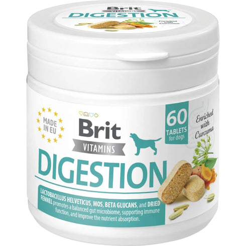 Recompensa functionala pentru caini Brit Vitamins Digestion 120g 60tab