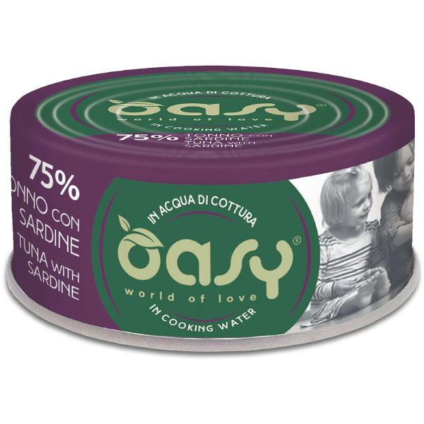 Hrana umeda pentru pisici Oasy More Love Ton si sardine 70g