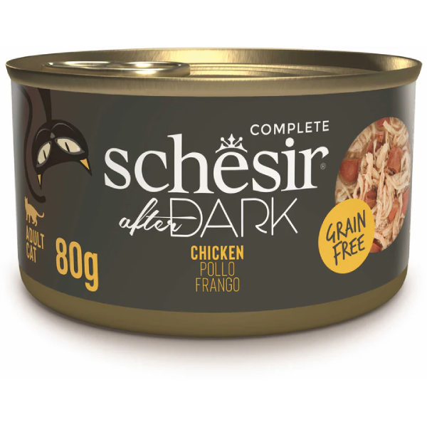 Hrana umeda pentru pisici Schesir After Dark Pui 80g