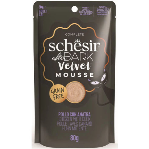 Hrana umeda pentru pisici Schesir After Dark Velvet Mousse Pui si Rata 80g