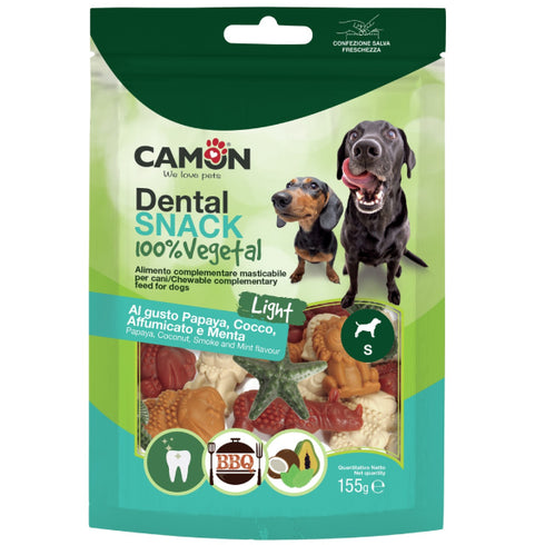 Recompense pentru caini Camon CAM-AE365/A Dental Snack Vegetal 4 Arome 155g