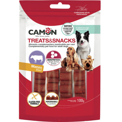 Recompense pentru caini Camon CAM-AE442/A Batoane cu vita 100g