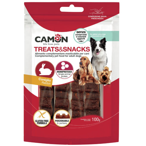 Recompense pentru caini Camon CAM-AE442/D Batoane cu iepure 100g