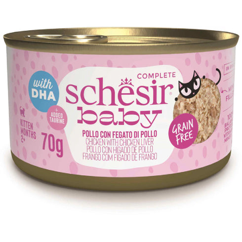 Hrana umeda pentru pisici Schesir Baby Cat Pui si ficat 70g