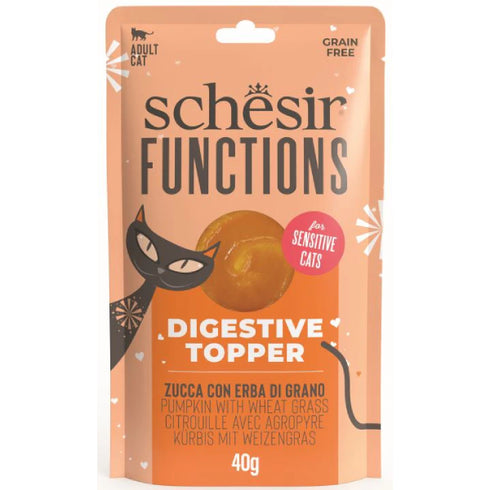Hrana umeda pentru pisici Schesir Functions Digestive Topper Dovleac si grau 40g