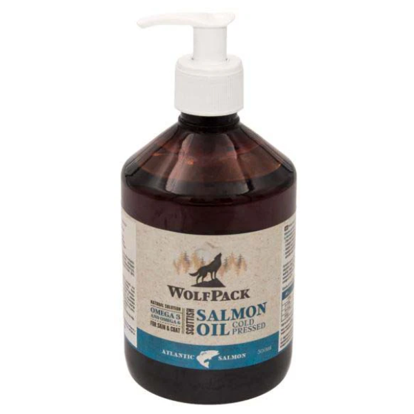 Ulei de somon pentru caini si pisici Wolfpack 500ml