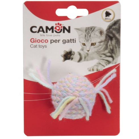 Jucarie pentru pisici Camon CAM-AG0107 Minge colorata cu clopotel 4cm