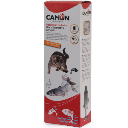 Jucarie pentru pisici Camon CAM-AG050/A Peste Dansator Model A 26cm