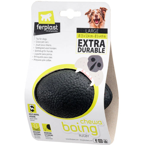 Jucarie pentru caini Ferplast Chewa Boing Rugby Negru L