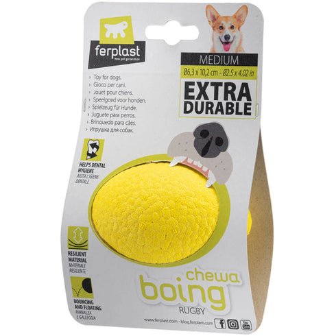 Jucarie pentru caini Ferplast Chewa Boing Rugby Galben M